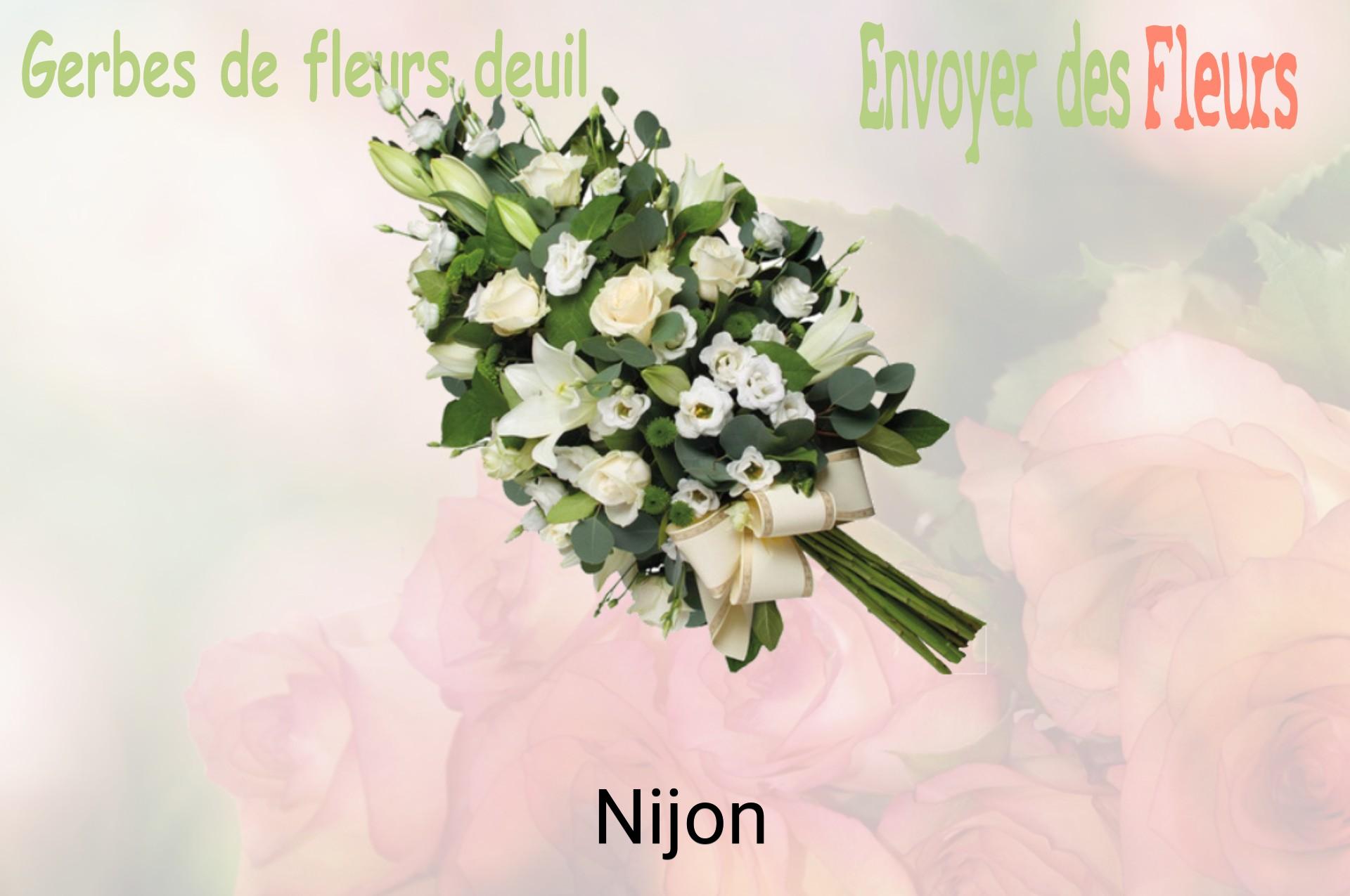 Gerbe de fleurs de deuil livrée à Nijon